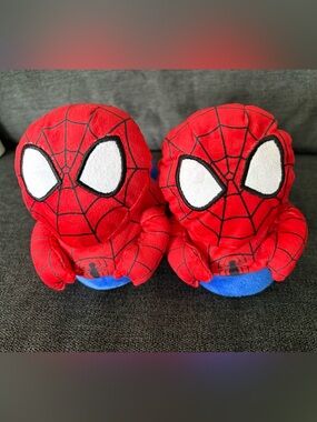 Marvel Kids Spider-Man Plush Slippers in Red, White & Blue